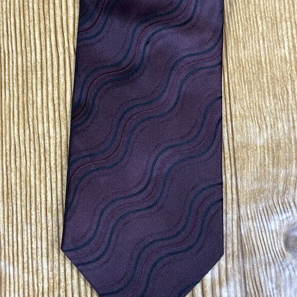 Principe Silk Men’s Tie Burgundy Made In Italy 100% Silk Men’s Necktie 62.5x3.9” - Picture 6 of 9